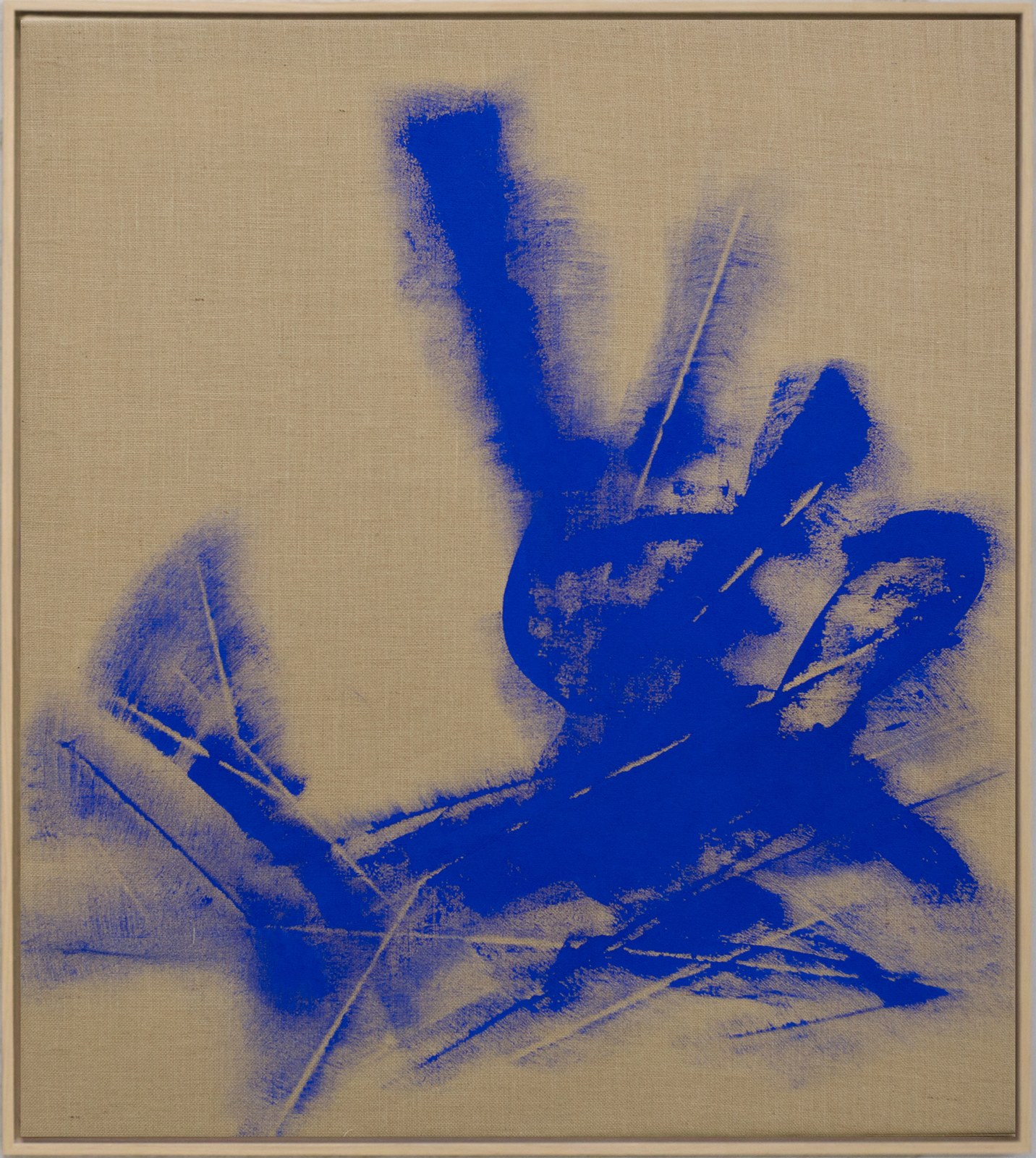 Sarice Brudet, Context of Time – Moon Blue, acrylic and pigments on burlap